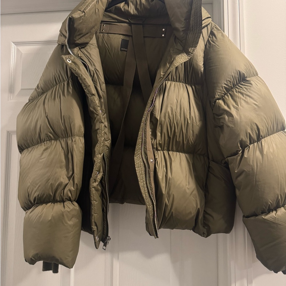 Olive Puffer Jacket - Picture 4 of 4